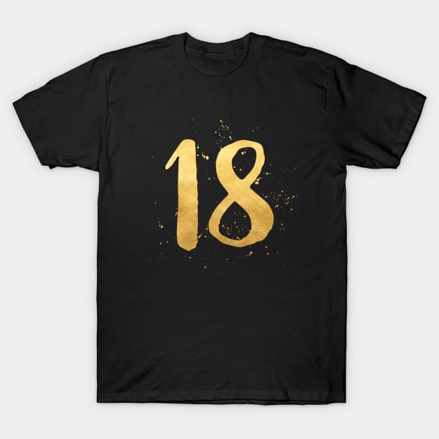 18 eighteen gold T-Shirt by FrauK